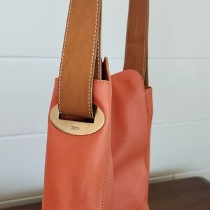 Tods Leather Bucket Tote Bag